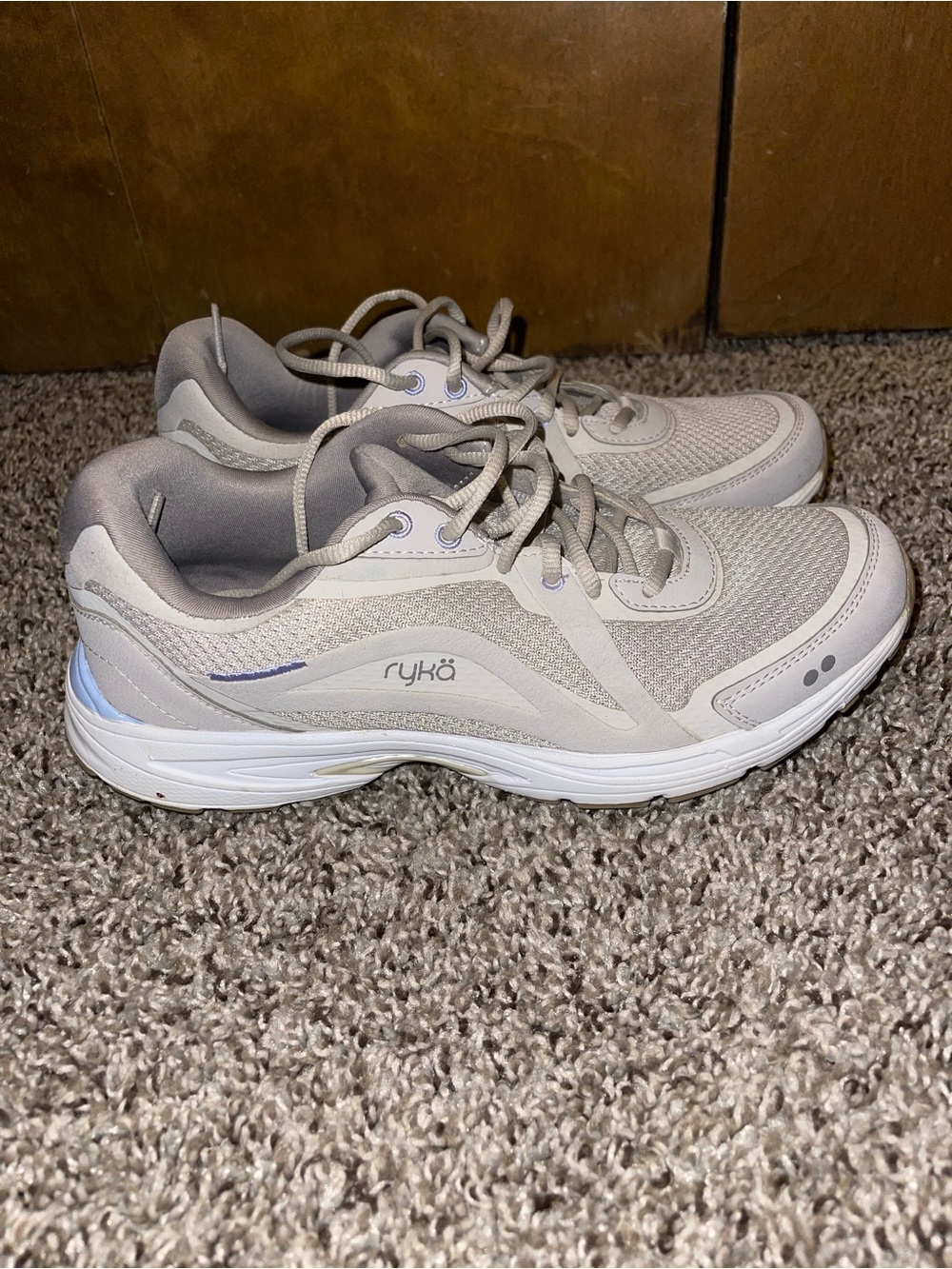 Ryka Women's Athletic Sneakers in Beige and Light Gray